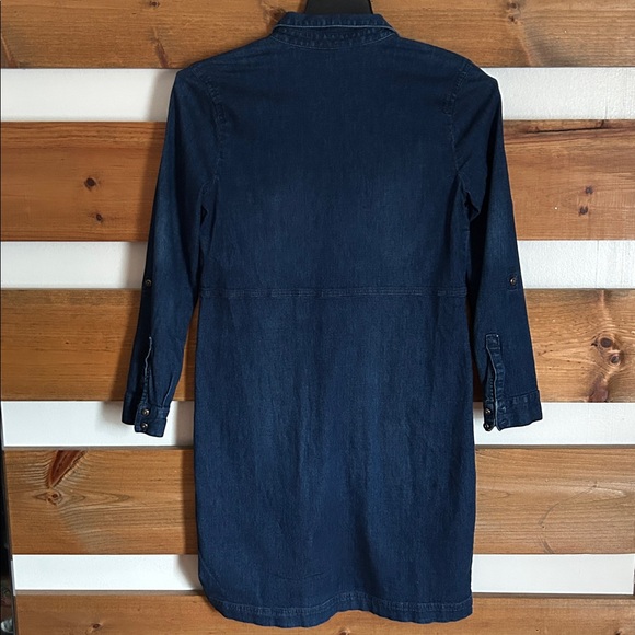 J. Jill Dark Blue Long Sleeve Dress with Pockets - Picture 6 of 11